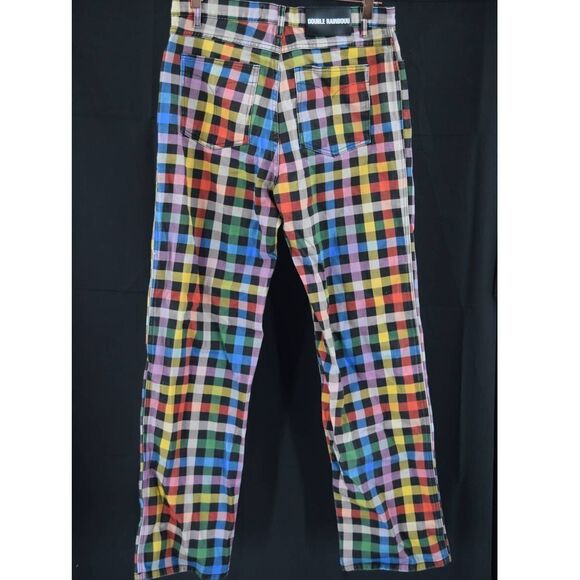 Double Rainbouu Multicolor Check Denim Jeans - L - Picture 2 of 3